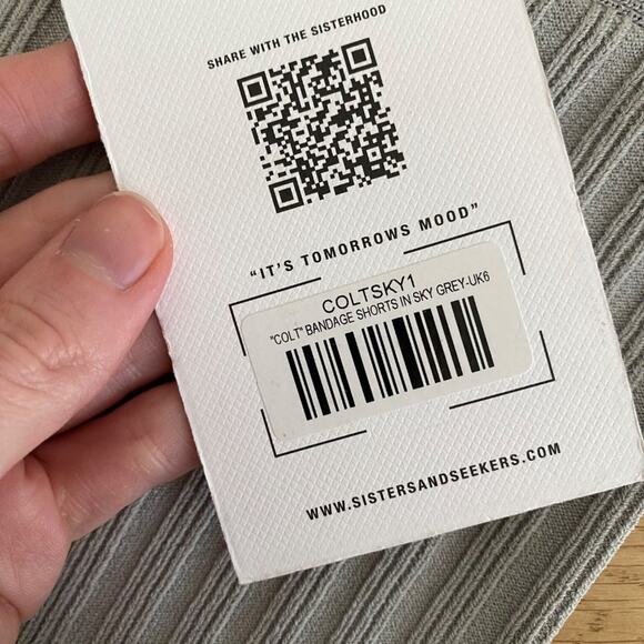 Sisters & Seekers - Colt Bandage Shorts in Sky Gray - Picture 5 of 5